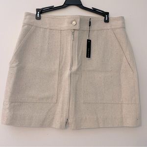 Tahari Light Hazelnut Bitsy Mini Skirt Size 12 NWT